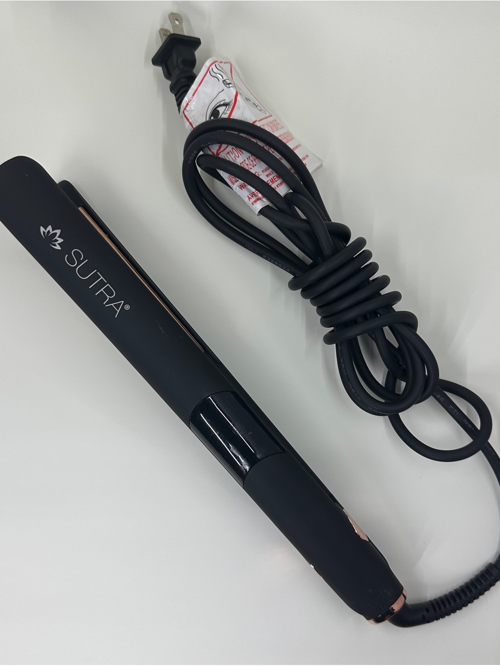 Sutra Black Hair Straightener Flat Iron - Sleek Ceramic Plates